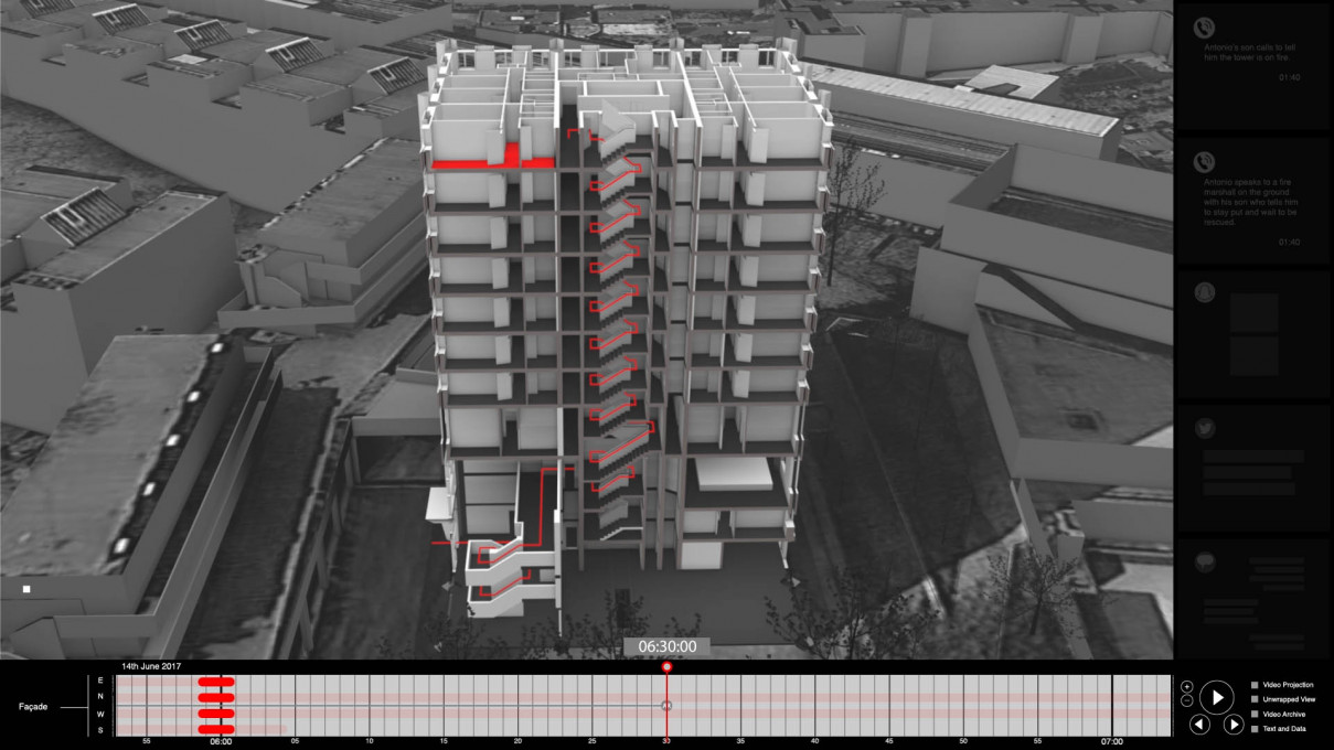 Grenfell Tower Fire, London. 14 June 2017. Partial 3D reconstruction of the event.
