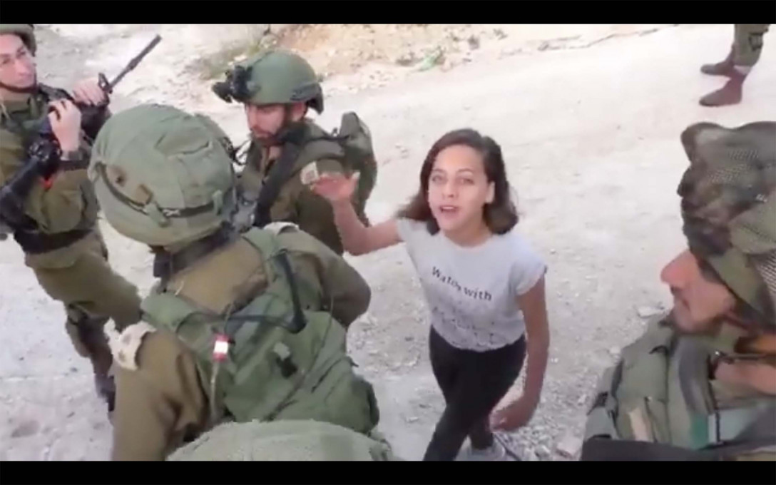 Janna Tamimi. Screen capture of Facebook video stills, April 21, 2018.