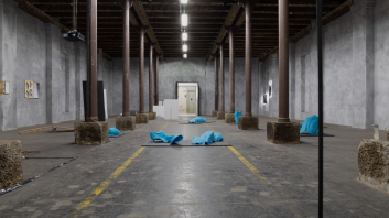 Razstava Ponjava 2, galerijska postavitev v levem krilu Objekta 2 / Tobačna, Ljubljana. Foto: Tine Lisjak.